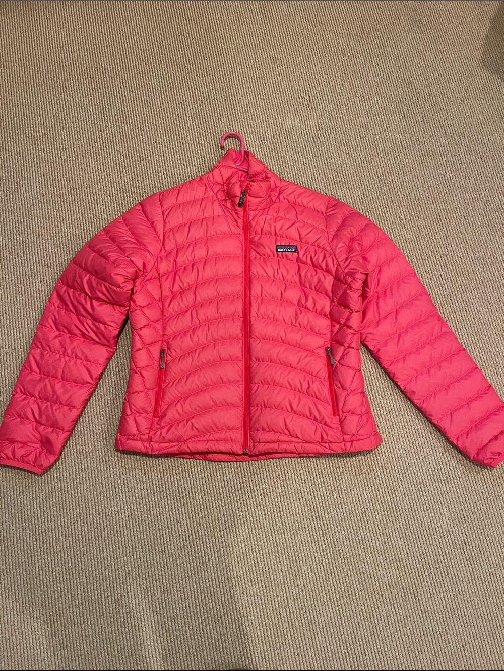 Patagonia Bright Pink Quilted Lightweight Puffer Jacket